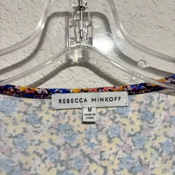 Rebecca Minkoff Womens Shift Dress Multicolor Medium Ditsy Floral Long Sleeve - Picture 3 of 8